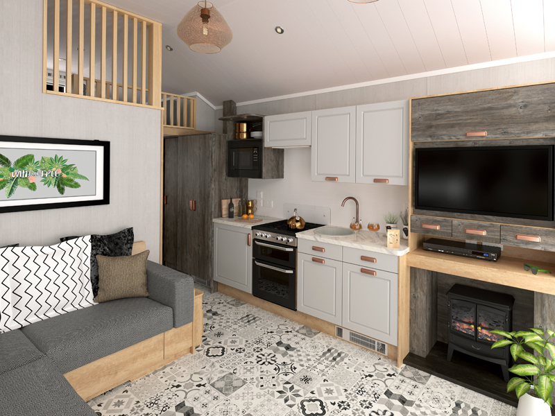 The Glass House Kitchen Area | Osea Meadows | Glamping Accommodation