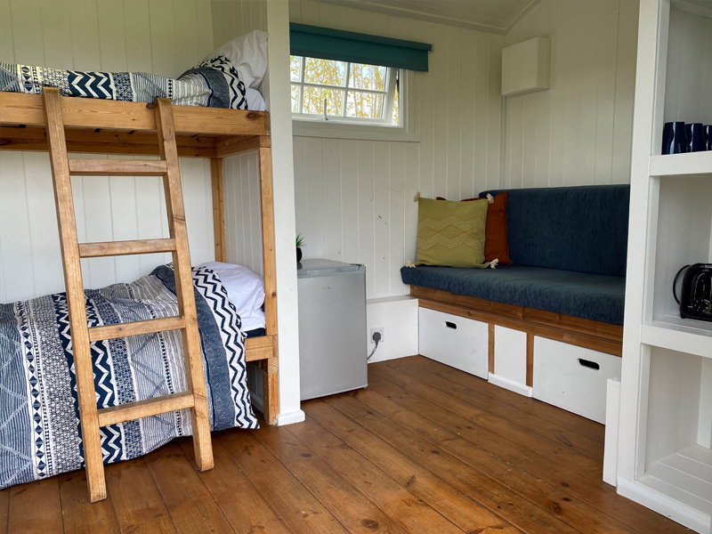 Shepherds Hut Interior | Osea Meadows | Glamping Accommodation