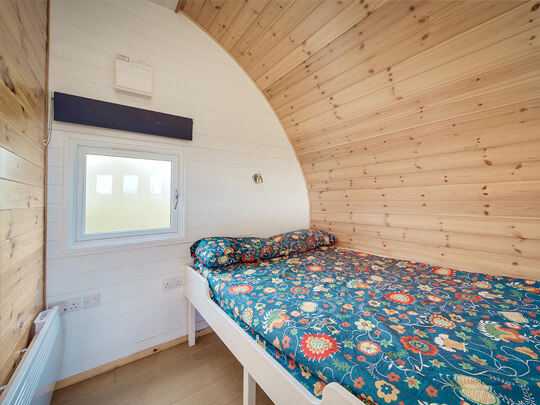 Royal Pod Bedroom | Osea Meadows | Glamping Accommodation