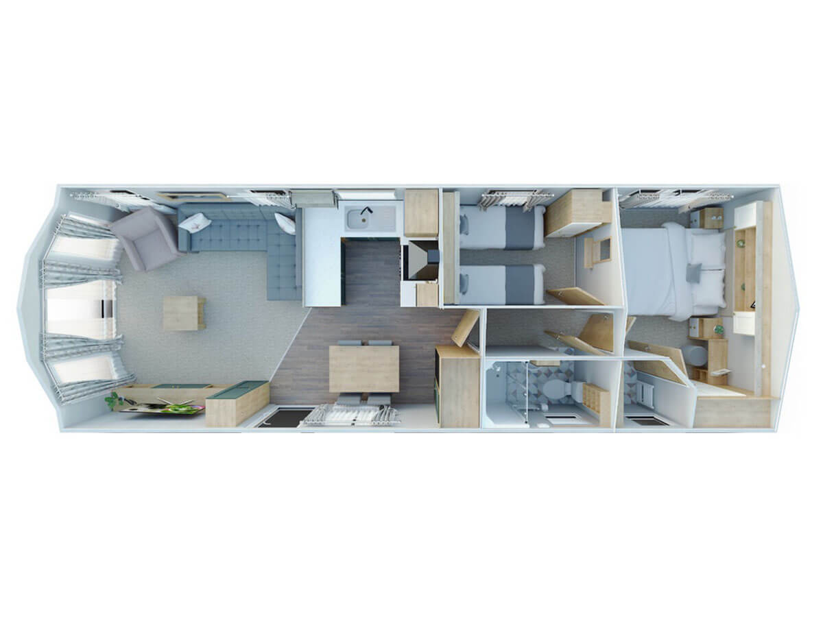 Willerby Sierra Floor Plan - Osea Leisure - Holiday Homes For Sale