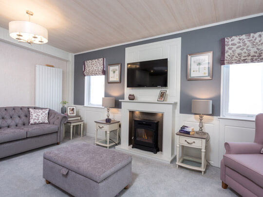 Pemberton Glendale Living Room Fireplace - Osea Leisure - Holiday Homes For Sale